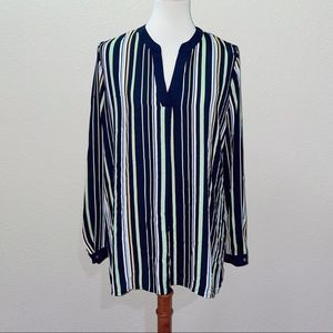 New Vince Camuto Striped Blouse Size Large